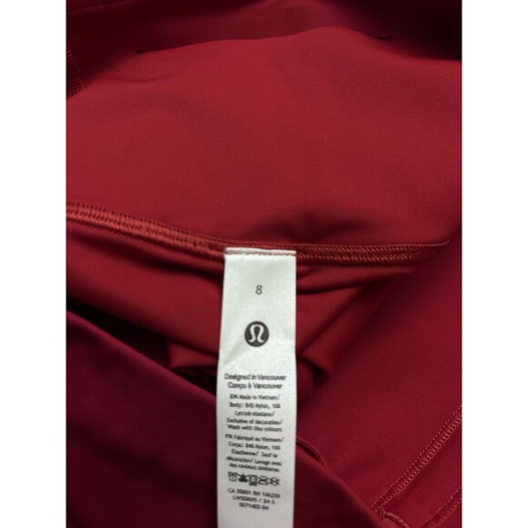 Lululemon Women’s Base Pace HR Tight Legging 25” DKRD Dark Red Sz 8 $98 New - Picture 4 of 4